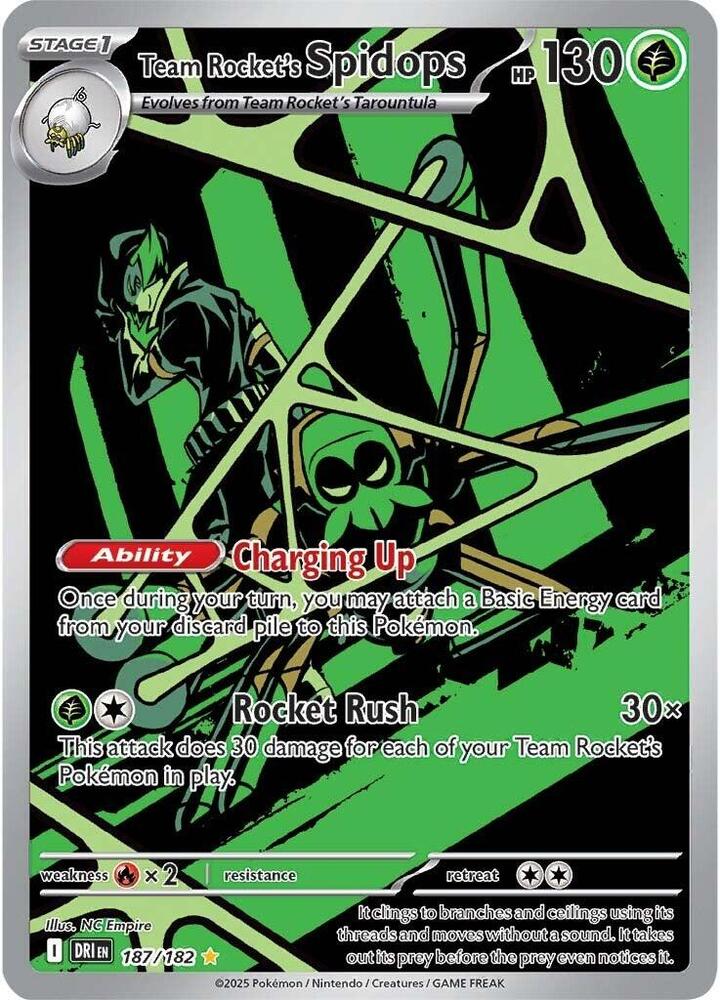 Team Rocket's Spidops 187/182 (SV10: Destined Rivals)  - Holofoil