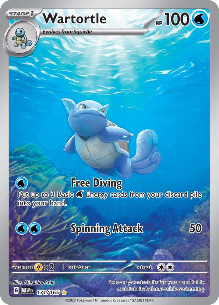 Wartortle 171/165 (SV: Scarlet & Violet 151)  - Holofoil