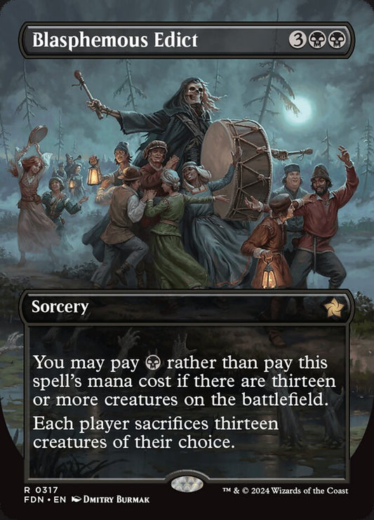 Blasphemous Edict 317/291 (Foundations)  - Borderless Foil