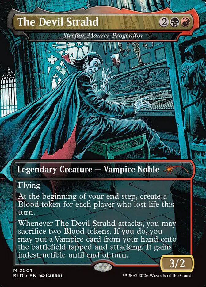 The Devil Strahd // Strefan, Maurer Progenitor 2501 (Secret Lair Drop Series)  - Borderless Foil