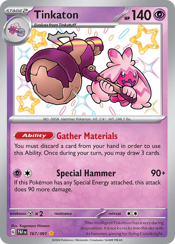 Tinkaton 167/091 (SV: Paldean Fates)  - Holofoil