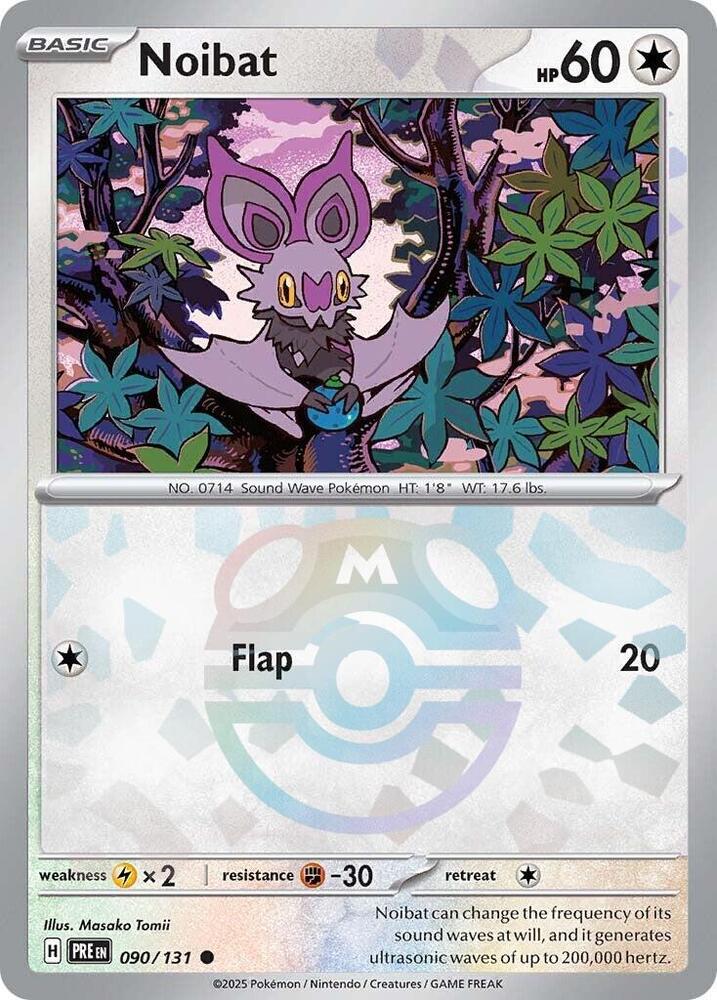 Noibat 090/131 (SV: Prismatic Evolutions)  - Master Ball Holofoil