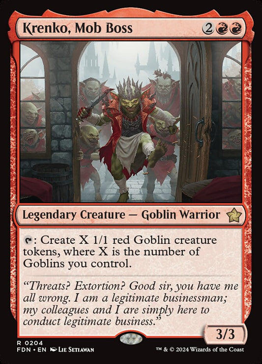 Krenko, Mob Boss 204 (Foundations)  - Foil