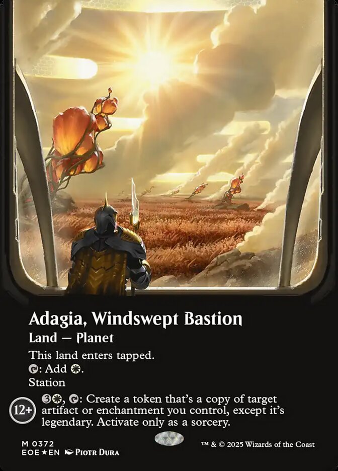 Adagia, Windswept Bastion 372 (Edge of Eternities)  - Borderless Galaxy Foil