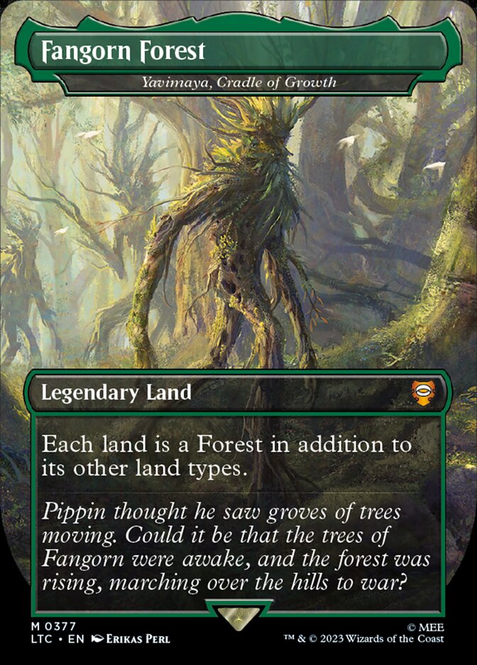 Fangorn Forest - Yavimaya, Cradle of Growth 377 (Commander: The Lord of the Rings: Tales of Middle-earth)  - Borderless