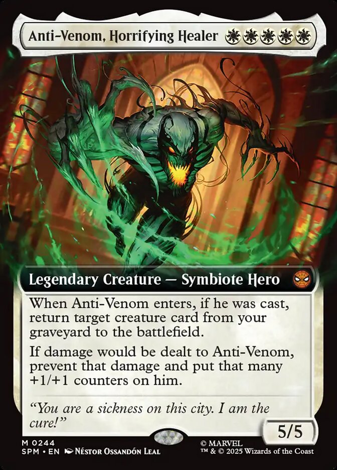 Anti Venom Horrifying Healer Extended Art 244 (Marvel's Spider-Man)  - Extended Art Foil