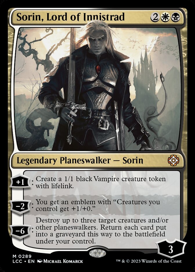 Sorin, Lord of Innistrad 289 (Commander: The Lost Caverns of Ixalan) 