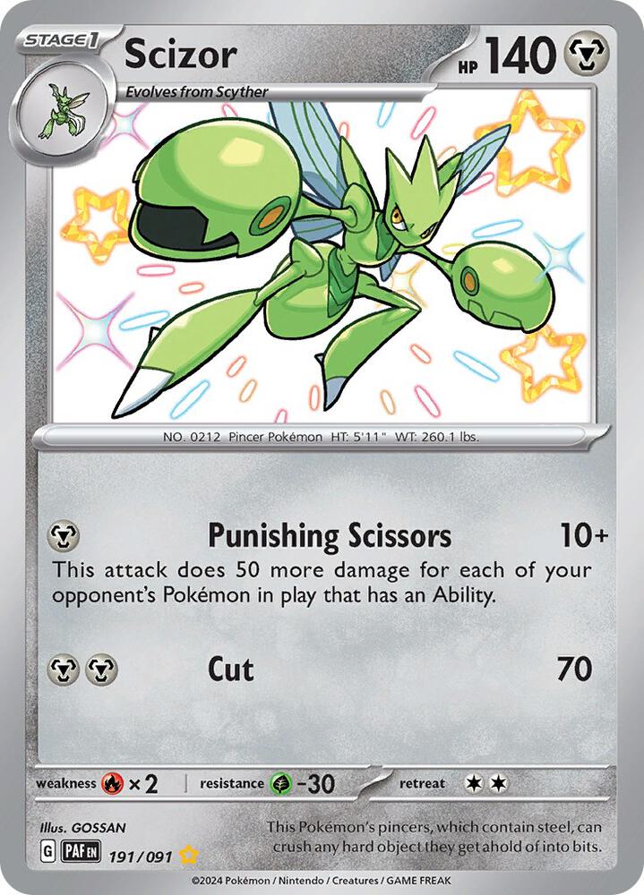 Scizor 191/091 (SV: Paldean Fates)  - Holofoil