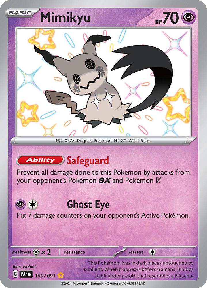 Mimikyu 160/091 (SV: Paldean Fates)  - Holofoil