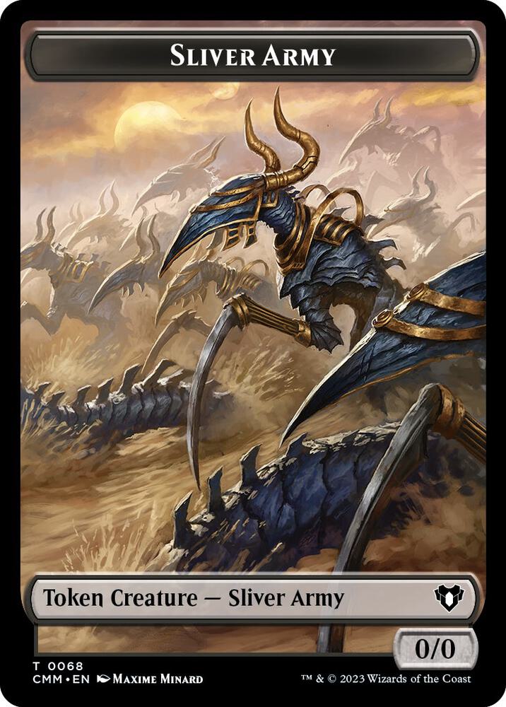 Sliver Army Sliver Double Sided Token 68 // 57 (Commander Masters) 
