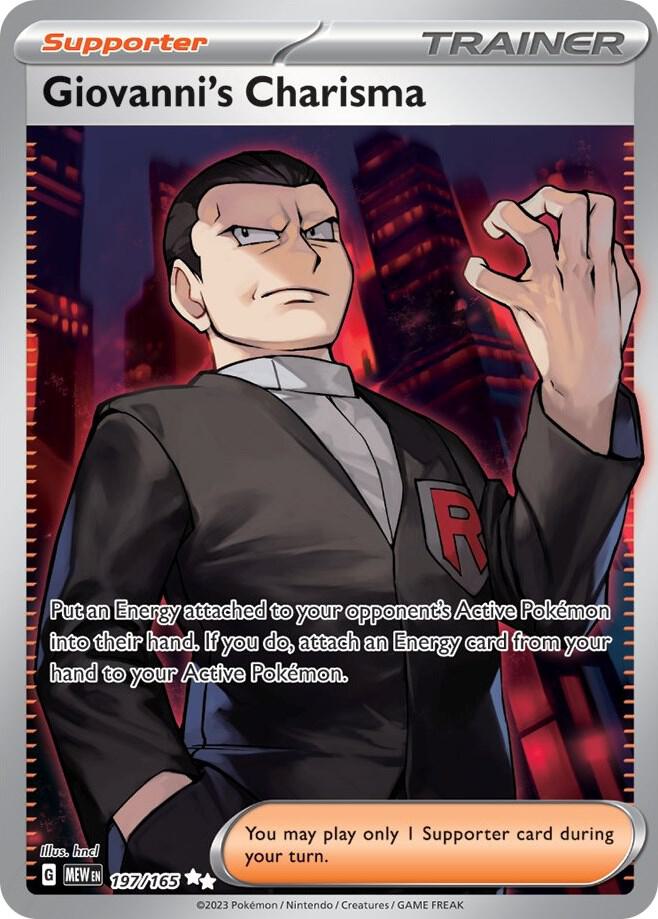 Giovanni's Charisma 197/165 (SV: Scarlet & Violet 151)  - Holofoil