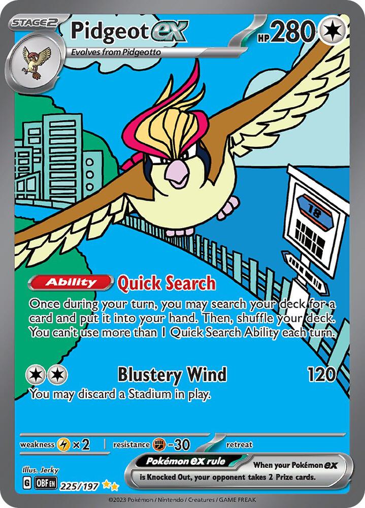 Pidgeot ex 225/197 (SV03: Obsidian Flames)  - Holofoil