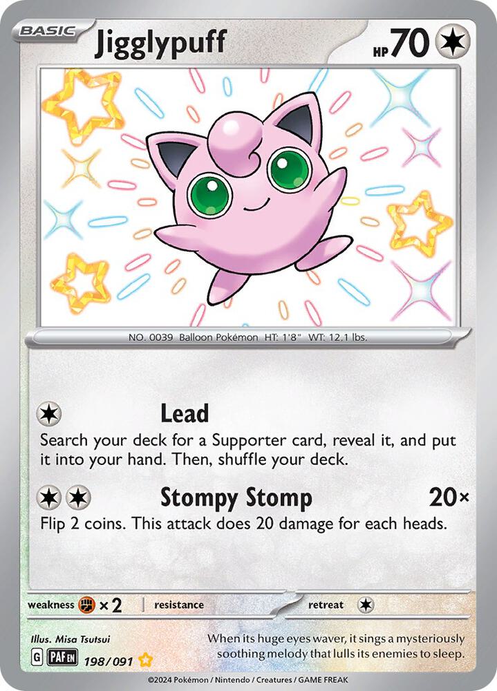 Jigglypuff 198/091 (SV: Paldean Fates)  - Holofoil