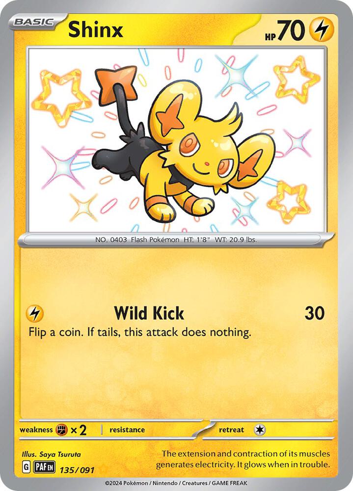 Shinx 135/091 (SV: Paldean Fates)  - Holofoil