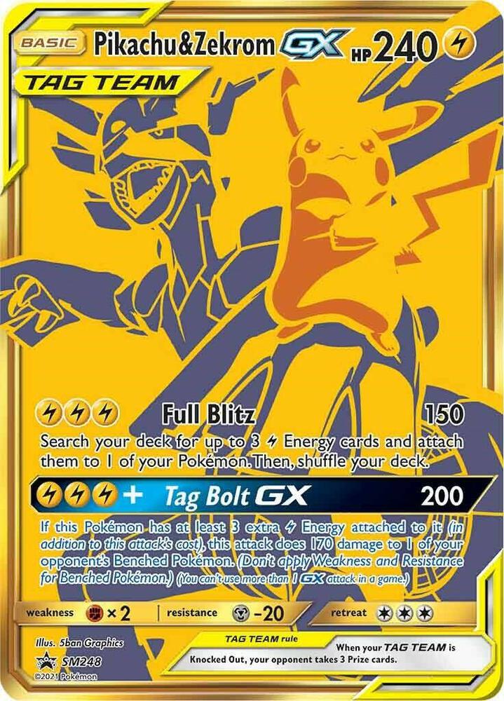 Pikachu and Zekrom GX SM248 (SM Promos)  - Holofoil