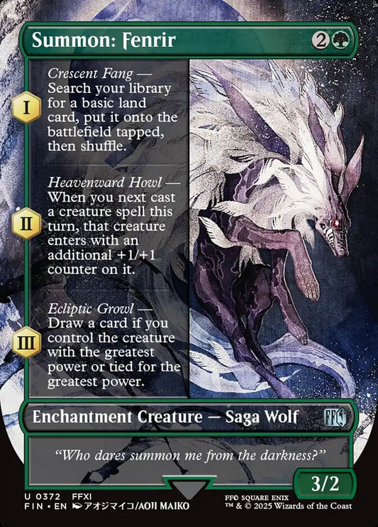 Summon: Fenrir 372/309 (FINAL FANTASY)  - Borderless