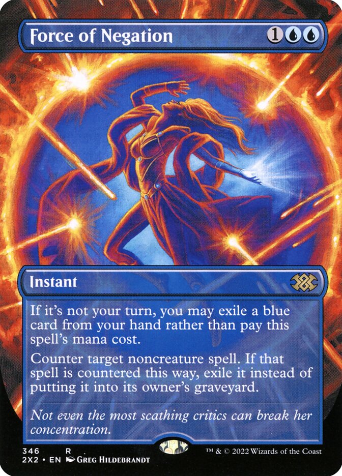 Force of Negation Borderless 346 (Double Masters 2022)  - Foil