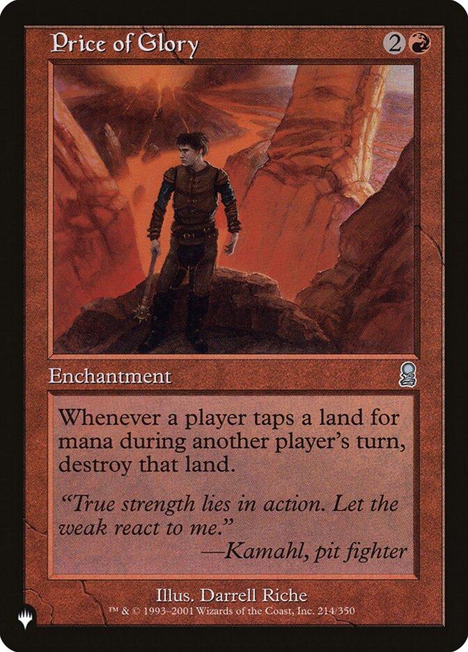 Price of Glory 214/350 (The List Reprints) 