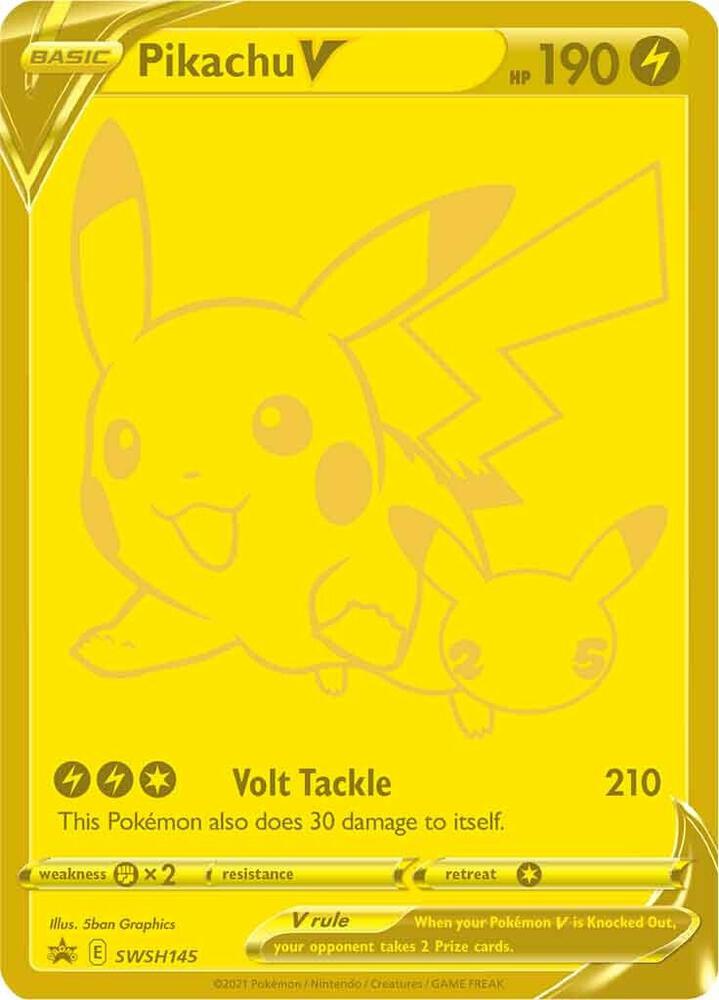 Pikachu V SWSH145 (SWSH: Sword & Shield Promo Cards)  - Holofoil
