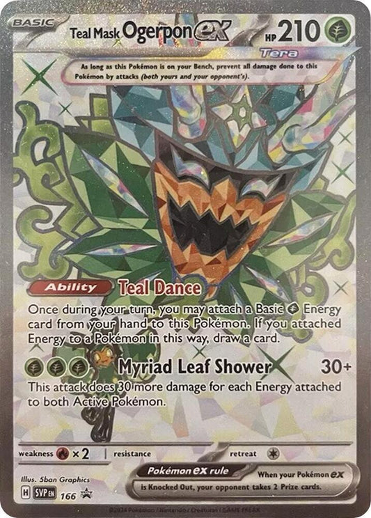 Teal Mask Ogerpon ex 166 (SV: Scarlet & Violet Promo Cards)  - Holofoil