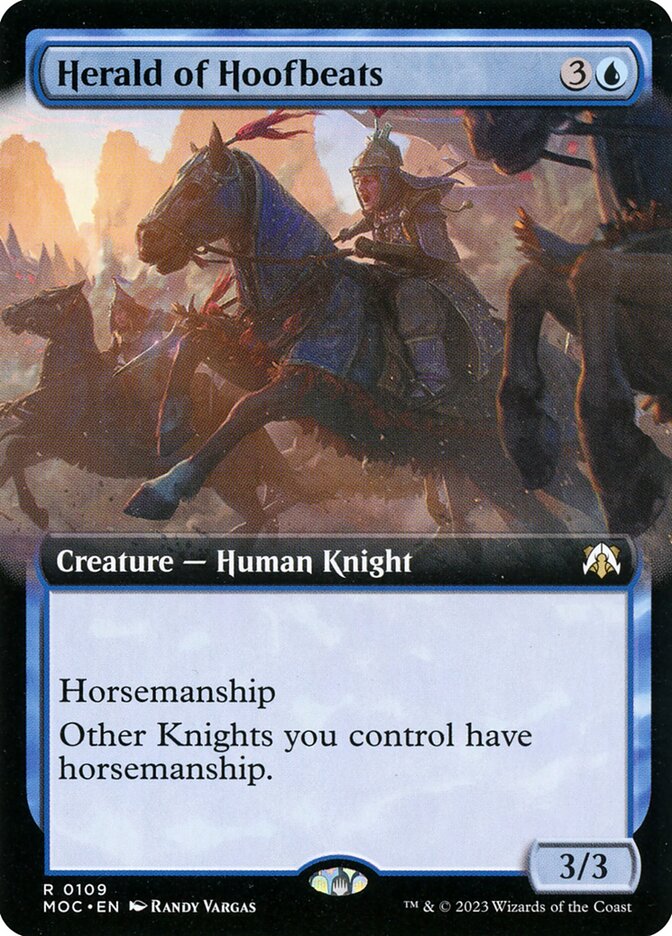 Herald of Hoofbeats 109/444 (Commander: March of the Machine)  - Extended Art