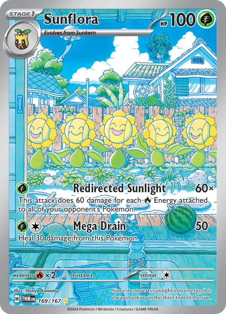 Sunflora 169/167 (SV06: Twilight Masquerade)  - Holofoil