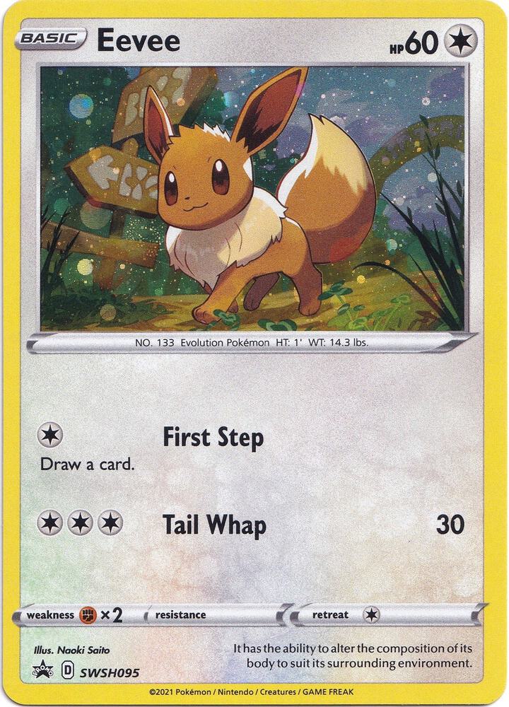 Eevee SWSH095 (SWSH: Sword & Shield Promo Cards)  - Holofoil