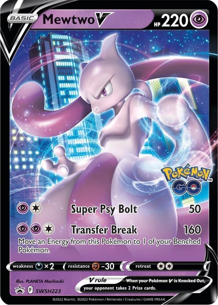 Mewtwo V SWSH223 (SWSH: Sword & Shield Promo Cards)  - Holofoil
