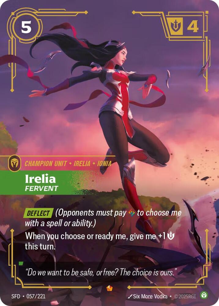 Irelia - Fervent 57/221 (Spiritforged)  - Foil