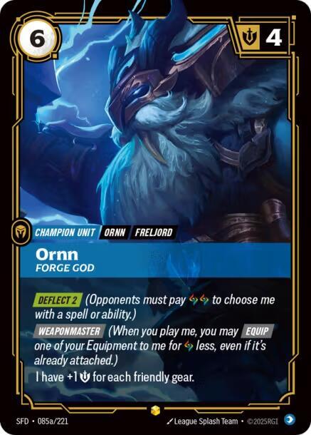 Ornn - Forge God 085a/221 (Spiritforged)  - Foil