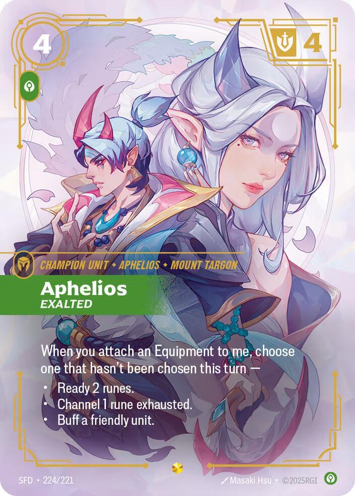 Aphelios - Exalted 224/221 (Spiritforged)  - Foil