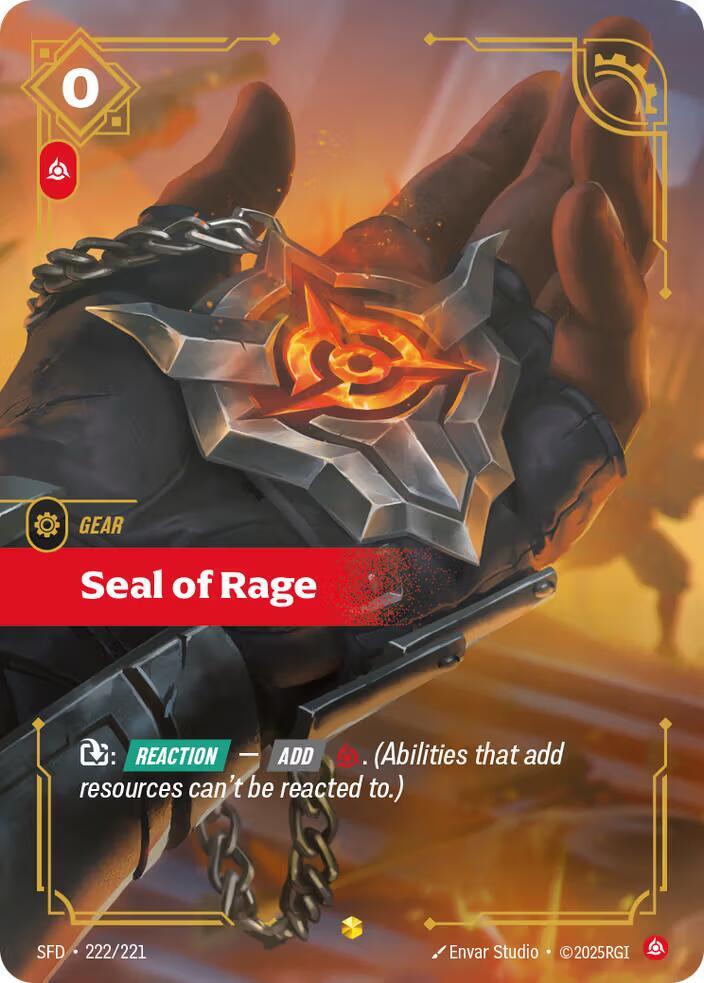 Seal of Rage 222/221 (Spiritforged)  - Foil