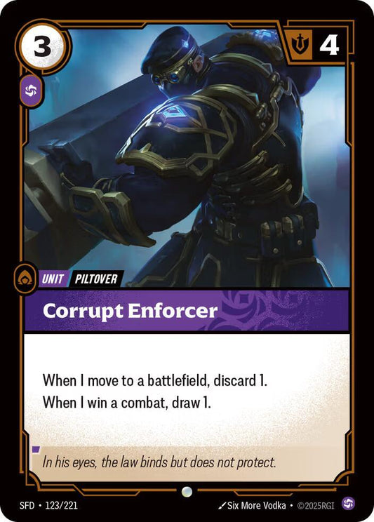 Corrupt Enforcer 123/221 (Spiritforged)  - Foil