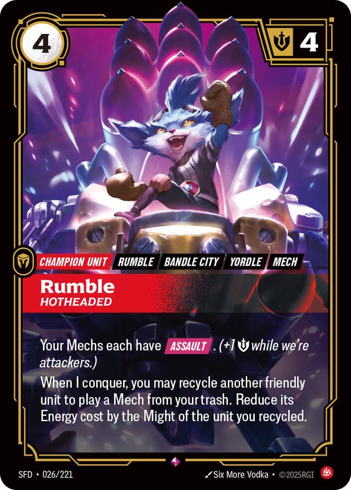 Rumble - Hotheaded 026/221 (Spiritforged)  - Foil