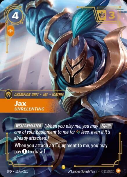 Jax - Unrelenting 119a/221 (Spiritforged)  - Foil