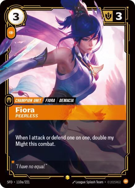 Fiora - Peerless 110a/221 (Spiritforged)  - Foil