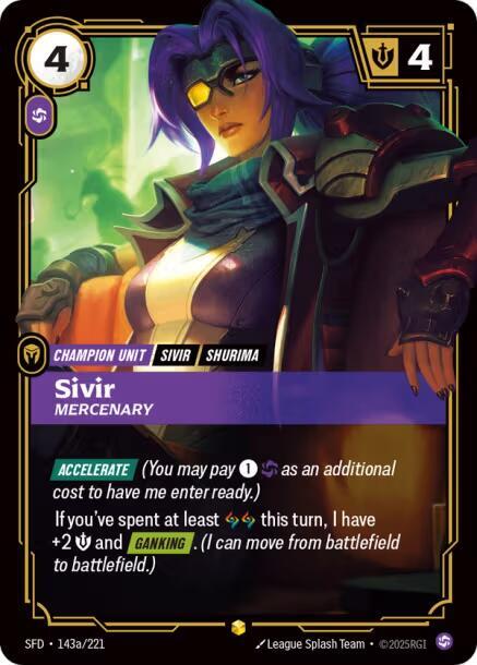 Sivir - Mercenary 143a/221 (Spiritforged)  - Foil