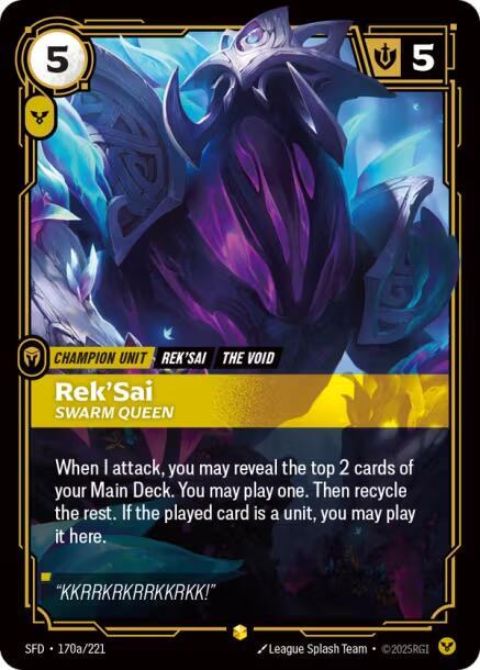 Rek'Sai - Swarm Queen 170a/221 (Spiritforged)  - Foil
