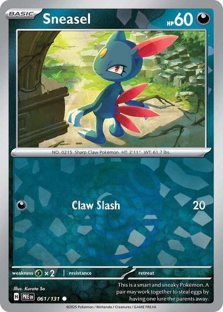 Sneasel 061/131 (SV: Prismatic Evolutions)  - Master Ball Holofoil