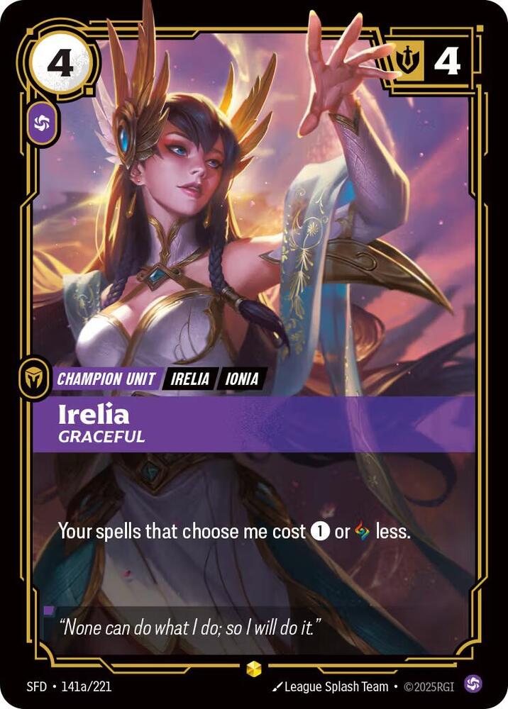Irelia - Graceful 141a/221 (Spiritforged)  - Foil