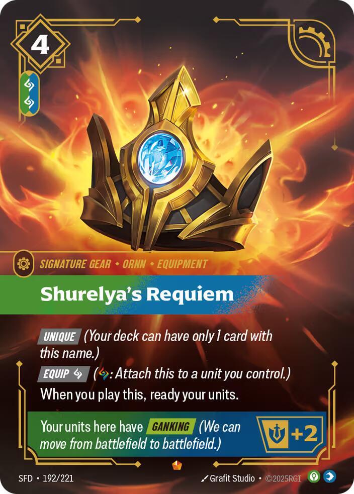 Shurelya's Requiem 192/221 (Spiritforged)  - Foil