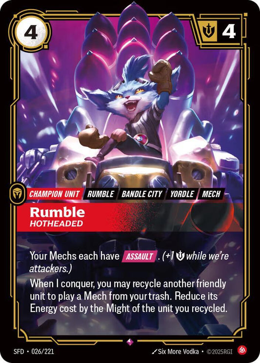Rumble - Hotheaded 026/221 (Spiritforged)  - Foil
