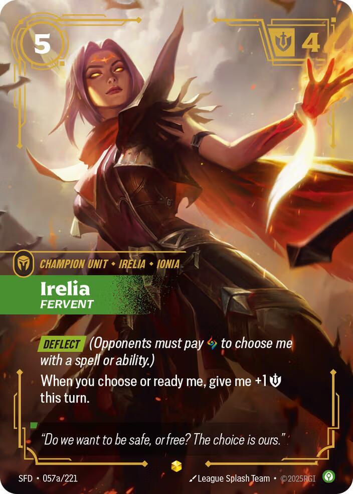 Irelia - Fervent 057a/221 (Spiritforged)  - Foil