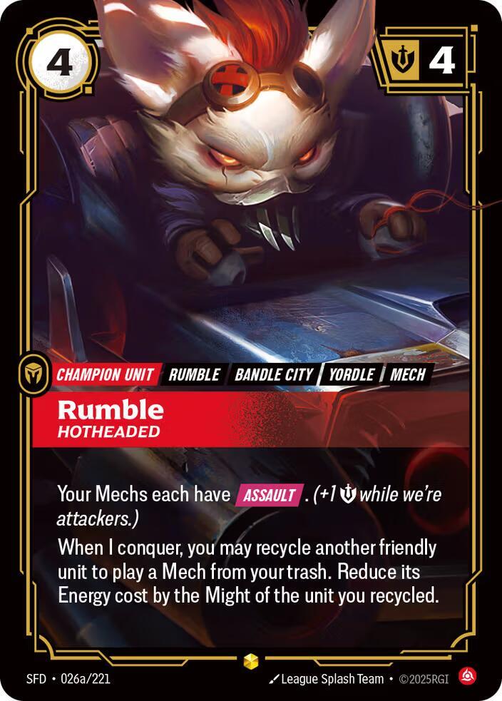 Rumble - Hotheaded 026a/221 (Spiritforged)  - Foil