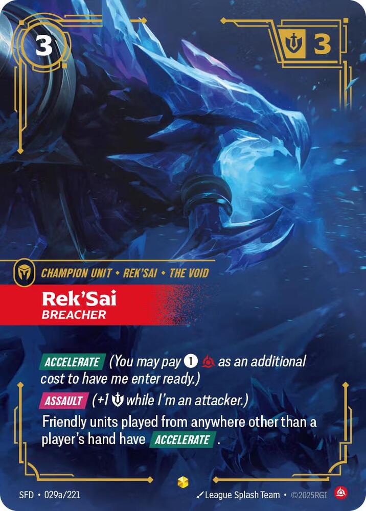 Rek'Sai - Breacher 029a/221 (Spiritforged)  - Foil