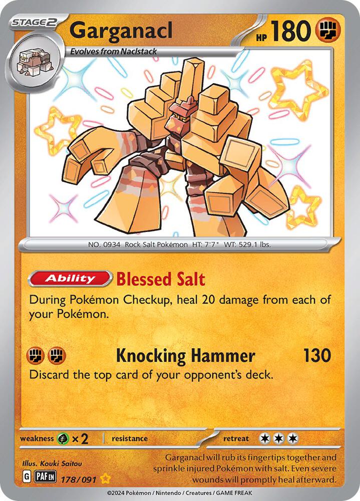 Garganacl 178/091 (SV: Paldean Fates)  - Holofoil