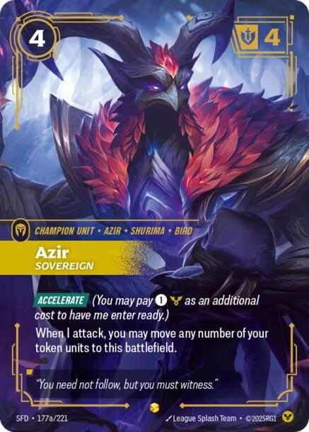 Azir - Sovereign 177a/221 (Spiritforged)  - Foil