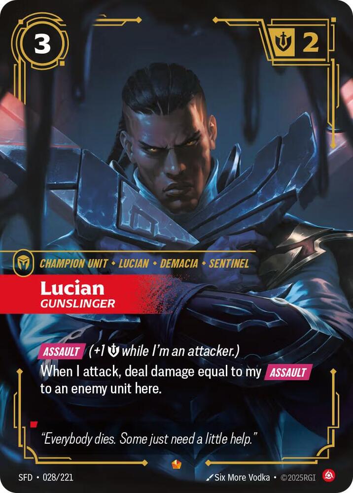 Lucian - Gunslinger 28/221 (Spiritforged)  - Foil