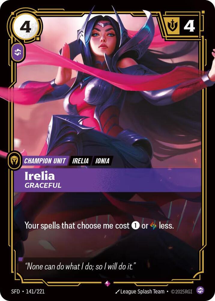 Irelia - Graceful 141/221 (Spiritforged)  - Foil