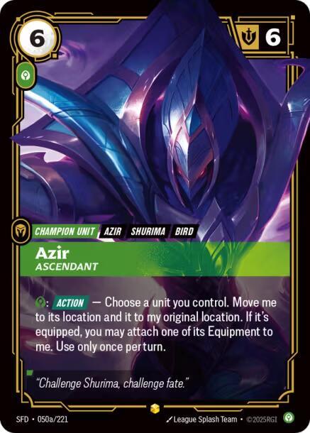 Azir - Ascendant 50a/221 (Spiritforged)  - Foil